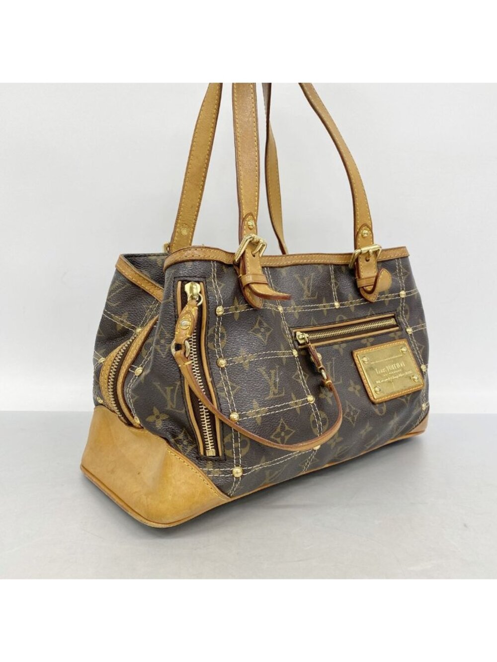 Louis Vuitton Handbag Monogram Rivet Brown - Picture 2 of 11